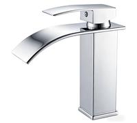 Coleniny Mitigeur Lavabo Cascade Inox 304, Robinet Lavabo Bec 115mm Chromé