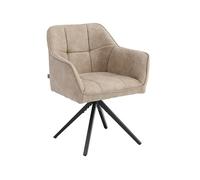 Colenis® Lot de 2, Chaise de Salle à Manger, Chaise Scandinave, Chaise de Cuisine, Microfibre, Assise Rembourrée, Pieds en Métal, Beige - Pearl