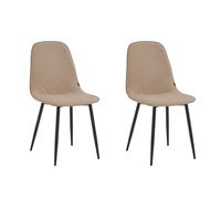 Colenis® - Lot de 2 Chaises Velours Scandinaves avec Dossier Capitonné, Idéales pour Salle à Manger, Cuisine, Salon, Chambre ou Restaurant, Design Moderne et Confortable - Milou, Taupe - G028-4