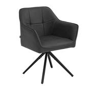 Colenis® Lot de 6, Chaise de Salle à Manger, Chaise Scandinave, Chaise de Cuisine, Microfibre, Assise Rembourrée, Pieds en Métal, Anthracite - Pearl