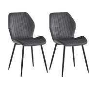 Colenis® - Sunny Chaise de Salle à Manger - Velours - Confortable et Moderne - Parfait pour Restaurant, Cuisine, Salon - Lot de 2, Gris