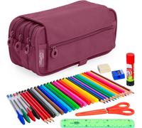 Colepack Trousse Scolaire 3 Compartiments Avec Matériel De Première Marque Inclus, Eco Violet, Sacs Scolaires