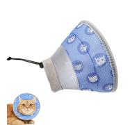 Colerette Chat Anti Léchage,Collerette Réglable pour Chat Chat Collier de Récupération Élisabeth Collier Cône de Récupération Doux Collerettes pour Chats Après Chirurgie (Blue, M)