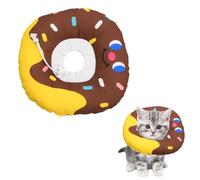 Colerette Chat Anti Lechage Donuts Collerette Chat RéGlable Facile à Nettoyer Anti Lechage pour La RéCupéRation PostopéRatoire, Le Rembourrage Et La Prise De Photos, S
