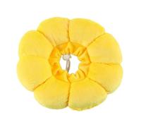 Colerette Chat Anti lechage, Yellow collerette en Coton suédé Respirant, Anti-adhésif Micro étanche collerette Anti grattage, Jolie Fleur colerette pour Chat Anti lechage