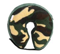 Colerette Gonflable Confortable pour Chien et Chat, Collier Protecteur Post Chirurgie avec Anneau en Peluche Courte, Réglable et Léger - Protection Anti - Morsure, Convalescence (Attaches à Crochets