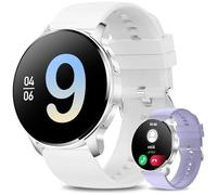 Colesma Montre Connectée Femme avec Appel Bluetooth Assistant Vocal,1.32" Ronde HD Montre Connecté avec SpO2/Sommeil, Smart Watch pour iOS Android