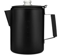 COLETTI Bozeman Percolateur noir - Cafetière de camping - Percolateur le plus élégant d'Amérique - Sans aluminium ou plastique [12 tasses]