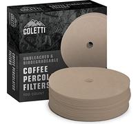 Coletti Filtres à café pour percolateur Bozeman 3,75 Pouces - 100 filtres à café à disques pour percolateurs - Premium (Marron - Papier, 3,75")