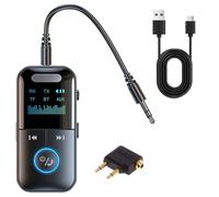 Colexy 2 en 1 Transmetteur Récepteur Bluetooth, Transmetteur FM, pour TV, Voiture et Casque, Dongle Bluetooth 5.3, 10m de Portée, Batterie Longue Durée, CVC à Faible Bruit