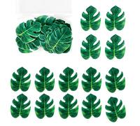 Colexy 48 pièces Feuille de Tortue Cupcake Toppers Comestible Feuille de Palmier Tropical Gâteau Décorations Feuilles Tropicales Deco Cupcake Fête pour Mariage d'anniversaire Hawaiian Jungle