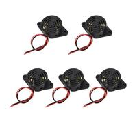 Colexy 5PCS Alarme Électronique Buzzer, DC 3-24V 85~95dB Buzzer d'Alarme Piézoélectrique Avertisseur Sonore Électronique 12V Sounder avec Câble 110mm pour Ordinateur Imprimante Photocopieur