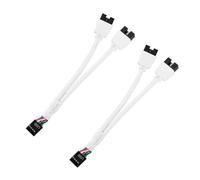 Colexy Adaptateur Répartiteur USB 2.0 à 9 Broches pour Carte Mère, 2 PCS Cable USB 2.0 9 Broche, USB Splitter 1 à 2, Adaptateur USB Carte Mère (Blanc)