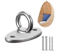 Colexy Crochet De Plafond M8 en Acier Inoxydable, avec Vis d'ancrage, Suspension Trainer Kit de Suspension pour Chaise Accrochante, Lampe Accrochante, Hamac, Sac de Boxe, Entraîneur de Bride, Yoga