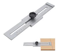 Colexy Jauge de Marquage en Acier Inoxydable de 0 à 200mm, Jauge de Trait de Précision, Règle de Ligne Coulissante, Trusquin de Traçage, Outil de Calibrage de 0,1mm pour le Travail du Bois