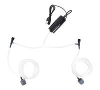 Colexy Mini Pompe à Air Réglable pour Aquarium - Double Sortie Puissante, Ultra Silencieuse avec Pierre à Air et Tube en Silicone