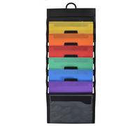 Colexy Mural Organisateur de Fichiers à Suspendre, Trieur Mural Porte Revue A4 Présentoir, Pliable en Plastique Dossiers Suspendus Poche 6 Emplacements, pour Dossiers Scrapbook Papiers Organisation