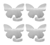 Colexy Poids Magnétique 4Pcs Poids Rideaux Extérieur, Pinces à Nappes en Acier Inoxydable, Pince Magnétique pour Nappe, Fixation Poids Nappe de Table Exterieur pour Pique Nique Fête Jardin (Papillon)