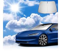 Coleya Pare-Soleil Auto Compatible avec Tesla Model 3/Highland 2018-2025 Tesla Model Y 2021-2025, Tesla Couverture pour Pare-Brise Avant, Protection Solaire, Pliable, Bloque Rayons UV