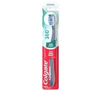Colgate 360 Brosse à dents avec brosse à dents pour langue et joues Taille M
