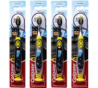 Colgate Batman Lot de 4 brosses à dents pour enfants à partir de 5 ans avec ventouse extra douce