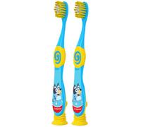 Colgate Bluey Lot de 6 brosses à dents pour enfants avec ventouse, pour enfants de 2 à 5 ans, extra douces (couleurs et personnages vert)