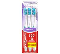 COLGATE - Brosse à dents 360 Deep Clean extra souple-élimine les bactéries des dents, de la langue, de l’intérieur des joues et des gencives-les brins interdentaires nettoient entre les dents-Lot de 3