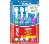 Colgate Brosse À Dents Extra Clean Medium, Lot De 4