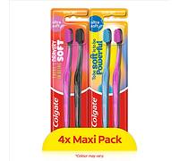 COLGATE - Brosse à Dents Manuelle Extra Souple - Doux pour les Gencives - Élimine la Plaque Dentaire - Aide à Protéger des Caries - Ultra Soft - 2 Paquets de 2 Unités soit 4 Brosses à Dents