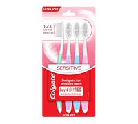 Colgate Sensible brosse à dents - lot de 4 - poils ultra doux prennent soin des dents et les gencives sensibles - inde
