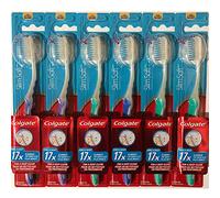 Colgate Brosse à Dents Slim Soft Gliding Tips, Extra Doux, Tête Compacte, Lot de 6