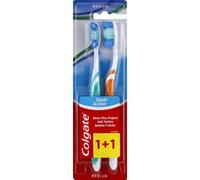 COLGATE - Brosse à Dents Triple Action Medium - Favorise une Bonne Santé Bucco-Dentaire - Atteint les Zones Difficiles d'Accès, Enlève les Taches, Élimine les bactéries - Lot de 2 Brosses à Dents