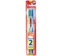 Colgate Lot de 12 brosses à dents double action Medium 18 cm