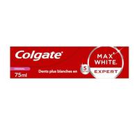 Colgate, Dentifrice Blanchissant Max White Expert Original, Tube 75 ml | Dentifrice blancheur double action, Dents blanches en 5 jours, Élimine les taches de surface dues au thé et café