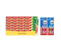 Colgate - Dentifrice Chlorophyle - 24x75ml + 8 Brosses à dents Medium