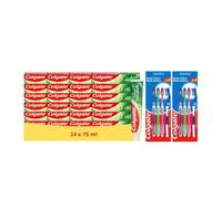 Colgate - Dentifrice Chlorophyle - 24x75ml + 8 Brosses à dents Souple