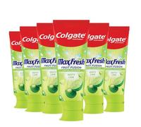 COLGATE - Dentifrice Max Fresh Fruit Fusion - Haleine Fraîche 10x plus Durable et Saveur Citron Vert Acidulé - Lot de 6 x 75ml