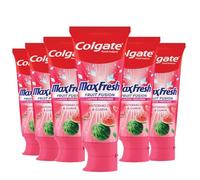 COLGATE - Dentifrice Max Fresh Fruit Fusion - Haleine Fraîche 10x plus Durable et Saveur Pastèque & Goyave - Lot de 6 x 75ml