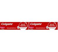 COLGATE - Dentifrice Max White Expert Original - Blanchiment Double Action - 75ml (Lot de 2)