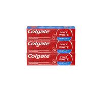 Colgate - Dentifrice Max White Instant - Elimine Jusqu'à 100% des Taches de Surface - Tube de 75 ml - Lot de 3 (3)