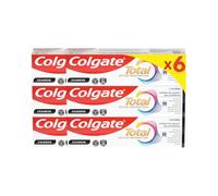 Colgate - Dentifrice Total Charbon - défense pendant 24h - 8 bénéfices pour une protection complète - 2 lots de 3 unités - 6x75ml