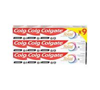 Colgate - Dentifrice Total Charbon - défense pendant 24h - 8 bénéfices pour une protection complète - 3 lots de 3 unités - 9x75ml