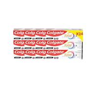 Colgate - Dentifrice Total Charbon - défense pendant 24h - 8 bénéfices pour une protection complète - 8 lots de 3 unités - 24x75ml