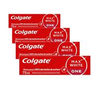 COLGATE - Denttifrice blancheur 1 teinte Max White One 75ML - Élimine jusqu'à 100% des taches de surface (Lot de 4)