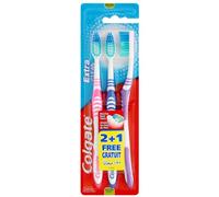 Colgate Extra Clean Brosse à Dents Medium pack de 2 + 1