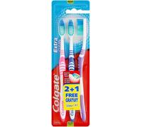 Colgate Extra Clean Brosse À Dents Medium Pack De 2 + 1