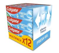 Colgate Fresh Gel Dentifrice au fluor | Dentifrice | Protection contre les caries | Émail sain et fort | Haleine fraîche | Utilisation quotidienne | Goût de menthe rafraîchissant | Lot de 12 x 75 ml