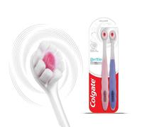 Colgate Gentle Toothbrush Ultrafoam, Brosse à dents manuelle ultra douce pour adultes - 2 pièces, multicolore