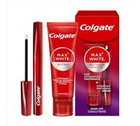 Colgate, Kit Blanchiment Dentaire, Sérum Nuit & Dentifrice Max White | Sérum blancheur nuit et dentifrice à l'oxygène actif, Élimine 15 ans de taches en 3 semaines, Dents blanches en 3 jours