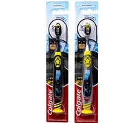 Colgate Lot de 2 brosses à dents Batman pour enfants de 5 ans et plus, extra douce (couleurs variables)